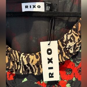 RIXO Juliette Floral and Animal Print Dress